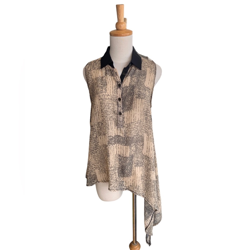 Mona B semi Sheer Sleeveless Blouse